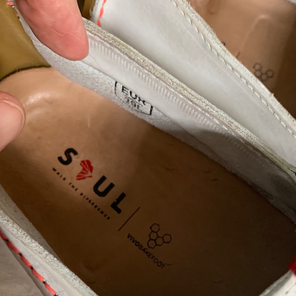Vivo Barefoot White and Red Slip-On Loafers - Picture 8 of 8